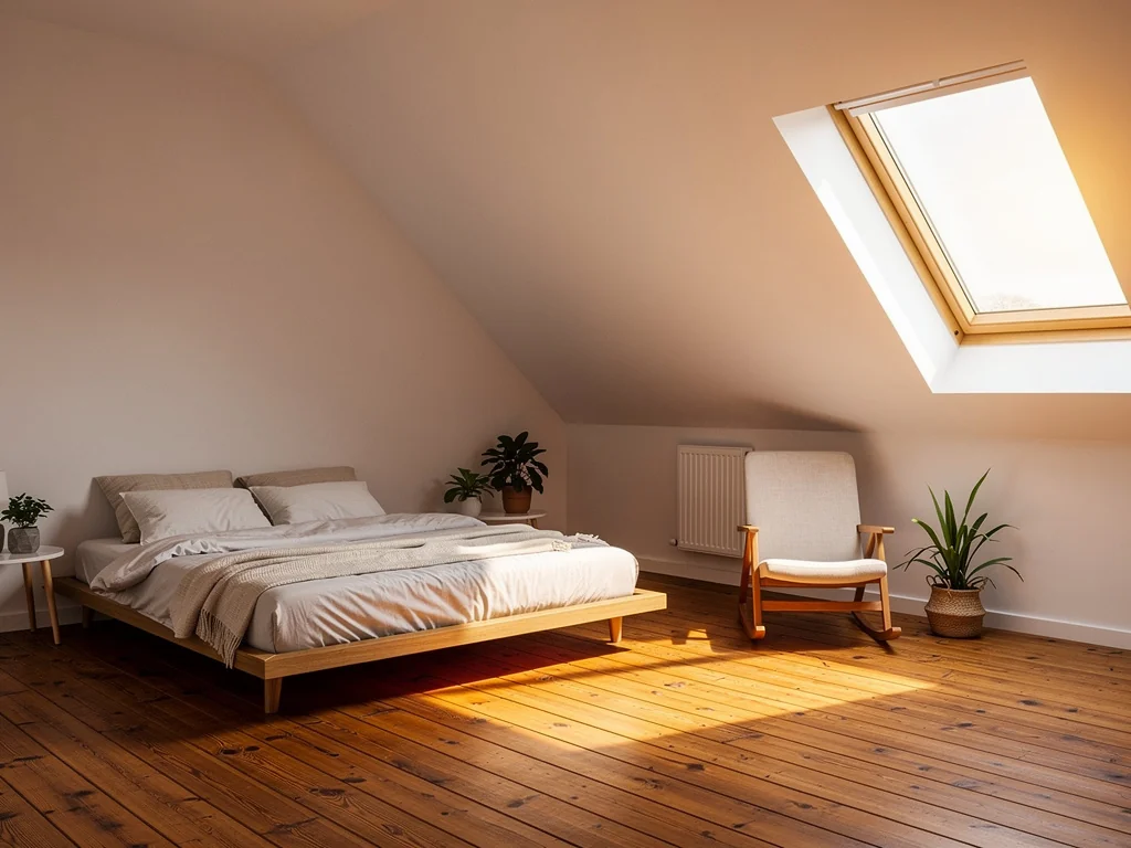 Combles aménagés isolés, clairs et confortables après travaux